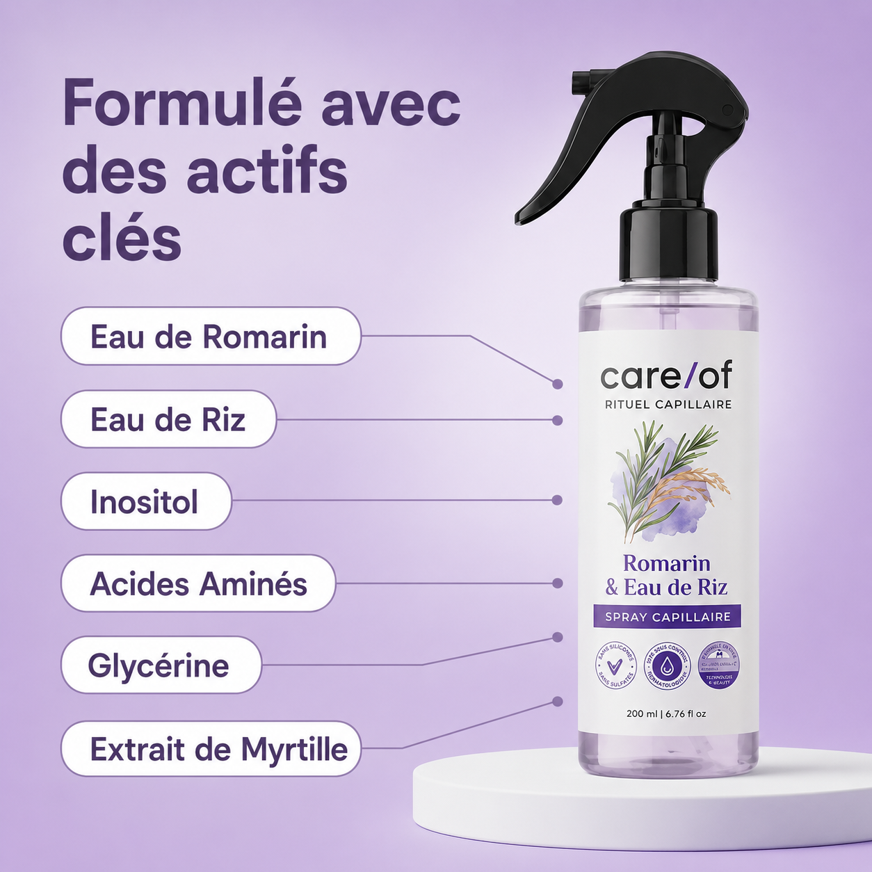 Spray Romarin + Eau de Riz Fermentée