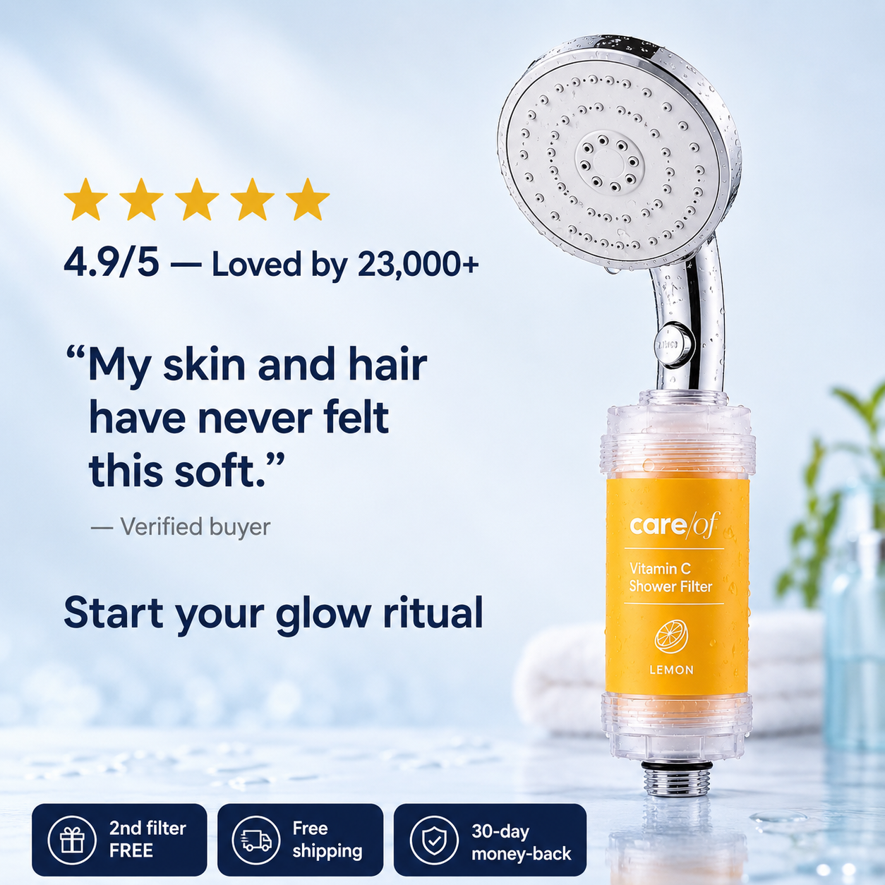 Shower Filter Infused with Vitamin C & Botanical Oils