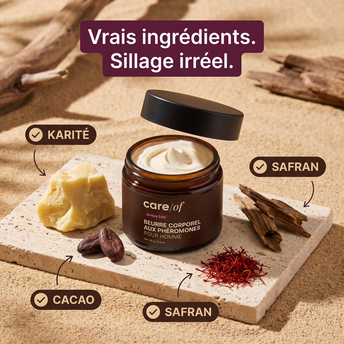 Vrais ingrédients, sillage irréel